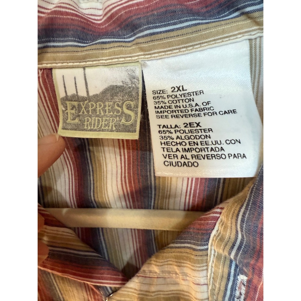 Express‎ Rider Vintage Western Shirt 2XL - Picture 4 of 5
